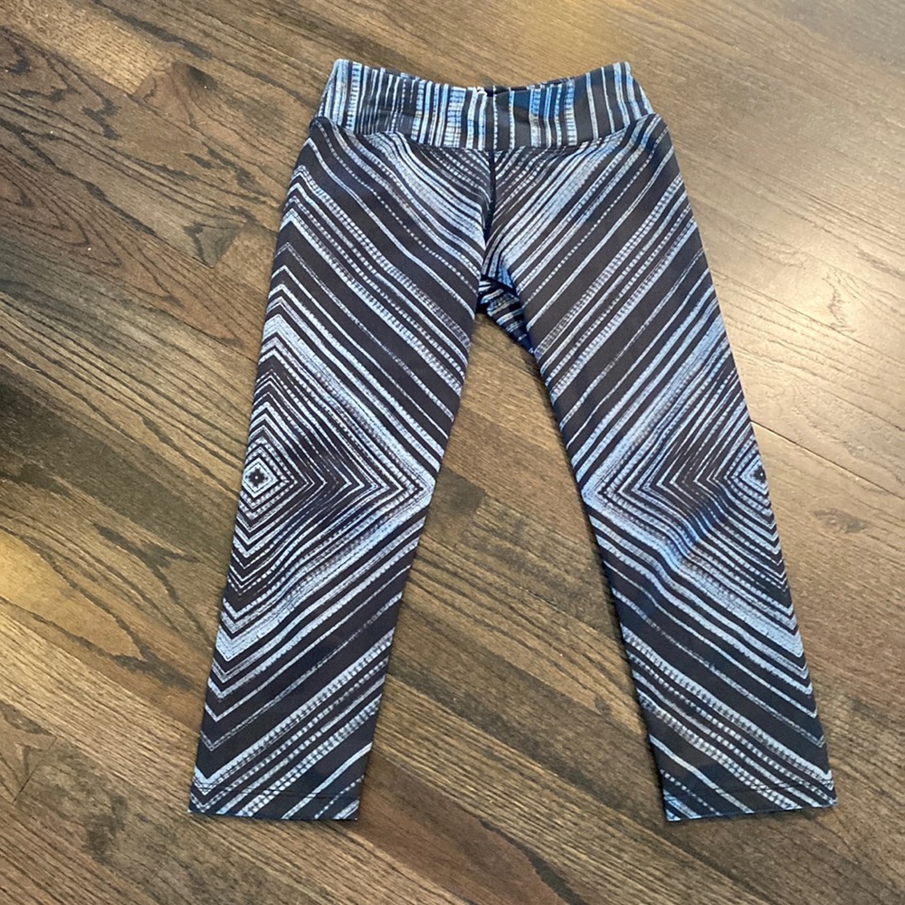 Prana Cropped Leggings Gray Black XS